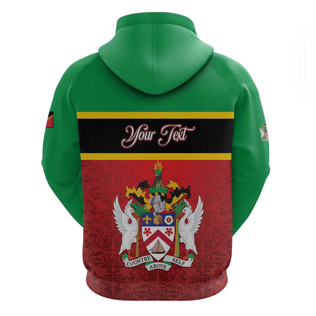 Personalized Saint Kitts and Nevis Royal Pattern Zip Hoodie - Wonder Print Shop