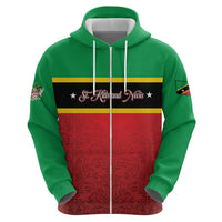Personalized Saint Kitts and Nevis Royal Pattern Zip Hoodie - Wonder Print Shop