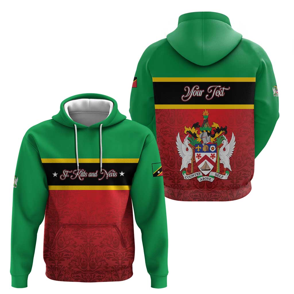 Personalized Saint Kitts and Nevis Royal Pattern Zip Hoodie - Wonder Print Shop