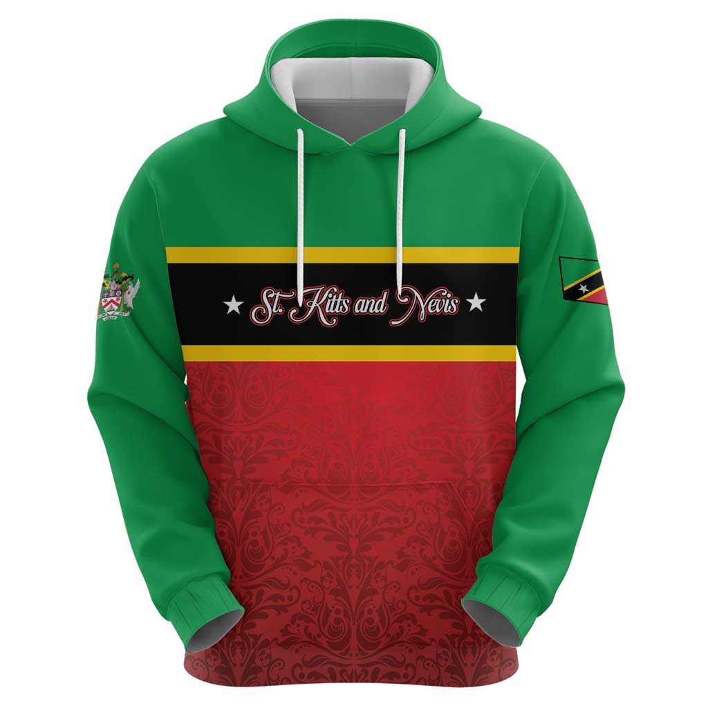 Personalized Saint Kitts and Nevis Royal Pattern Zip Hoodie - Wonder Print Shop