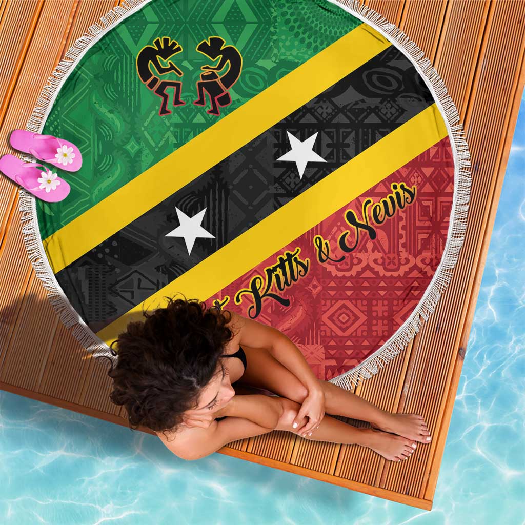Saint Kitts and Nevis Culturama Beach Blanket African Pattern - Wonder Print Shop