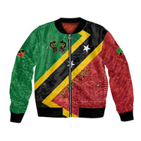 Personalized Saint Kitts and Nevis Culturama Bomber Jacket African Pattern - Wonder Print Shop