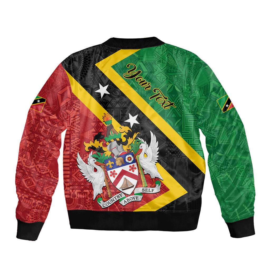 Personalized Saint Kitts and Nevis Culturama Bomber Jacket African Pattern - Wonder Print Shop