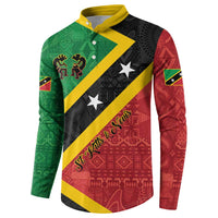 Personalized Saint Kitts and Nevis Culturama Button Sweatshirt African Pattern - Wonder Print Shop