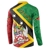 Personalized Saint Kitts and Nevis Culturama Button Sweatshirt African Pattern - Wonder Print Shop