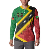 Personalized Saint Kitts and Nevis Culturama Button Sweatshirt African Pattern - Wonder Print Shop