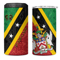 Saint Kitts and Nevis Culturama 4 in 1 Can Cooler Tumbler African Pattern - Wonder Print Shop