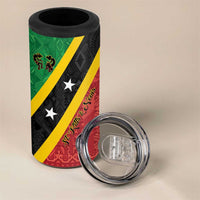 Saint Kitts and Nevis Culturama 4 in 1 Can Cooler Tumbler African Pattern - Wonder Print Shop
