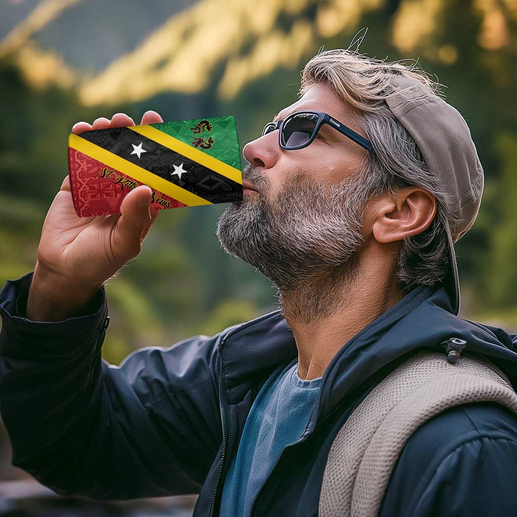 Saint Kitts and Nevis Culturama 4 in 1 Can Cooler Tumbler African Pattern - Wonder Print Shop