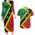 Personalized Saint Kitts and Nevis Culturama Couples Matching Long Sleeve Bodycon Dress and Hawaiian Shirt African Pattern - Wonder Print Shop
