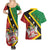 Personalized Saint Kitts and Nevis Culturama Couples Matching Summer Maxi Dress and Hawaiian Shirt African Pattern - Wonder Print Shop