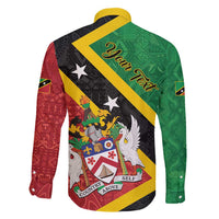 Personalized Saint Kitts and Nevis Culturama Family Matching Long Sleeve Bodycon Dress and Hawaiian Shirt African Pattern - Wonder Print Shop