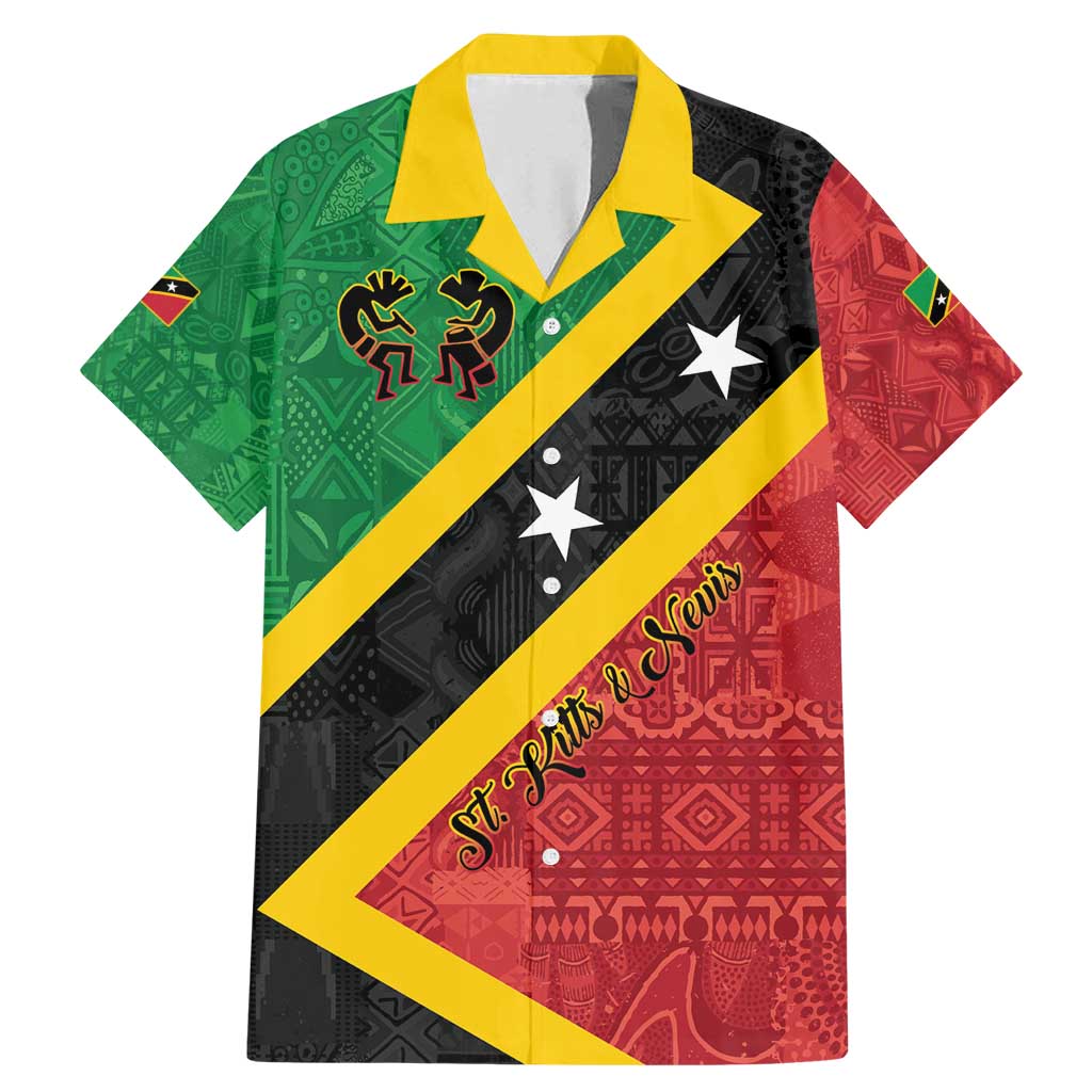 Personalized Saint Kitts and Nevis Culturama Family Matching Mermaid Dress and Hawaiian Shirt African Pattern - Wonder Print Shop