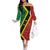 Personalized Saint Kitts and Nevis Culturama Family Matching Off The Shoulder Long Sleeve Dress and Hawaiian Shirt African Pattern - Wonder Print Shop