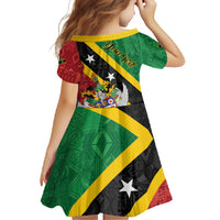 Personalized Saint Kitts and Nevis Culturama Family Matching Tank Maxi Dress and Hawaiian Shirt African Pattern - Wonder Print Shop