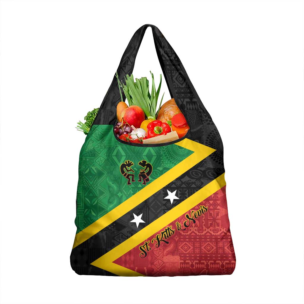 Saint Kitts and Nevis Culturama Grocery Bag African Pattern - Wonder Print Shop