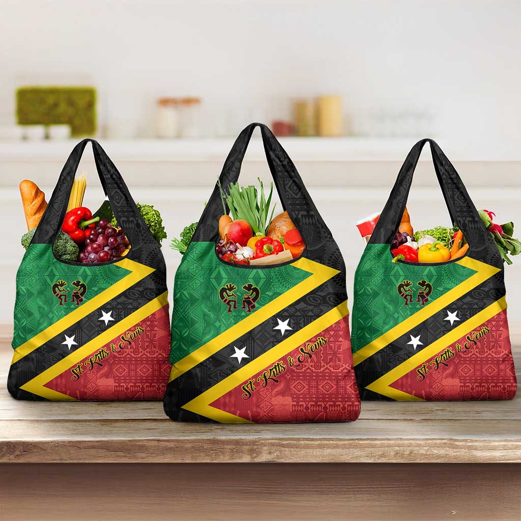 Saint Kitts and Nevis Culturama Grocery Bag African Pattern - Wonder Print Shop