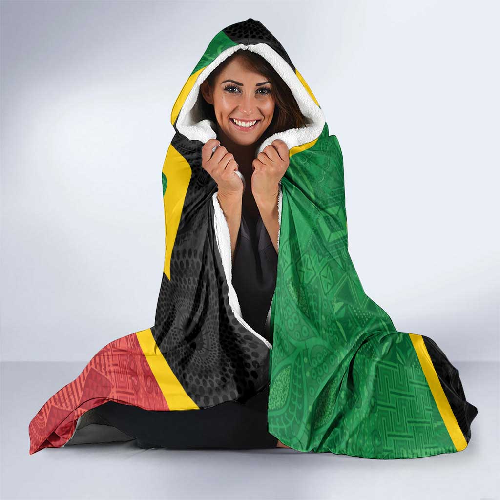 Saint Kitts and Nevis Culturama Hooded Blanket African Pattern - Wonder Print Shop