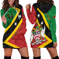 Personalized Saint Kitts and Nevis Culturama Hoodie Dress African Pattern - Wonder Print Shop
