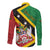 Personalized Saint Kitts and Nevis Culturama Long Sleeve Button Shirt African Pattern - Wonder Print Shop