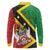 Personalized Saint Kitts and Nevis Culturama Long Sleeve Polo Shirt African Pattern - Wonder Print Shop