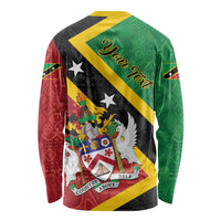 Personalized Saint Kitts and Nevis Culturama Long Sleeve Shirt African Pattern - Wonder Print Shop