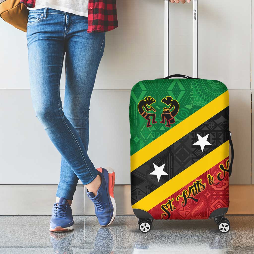 Saint Kitts and Nevis Culturama Luggage Cover African Pattern - Wonder Print Shop
