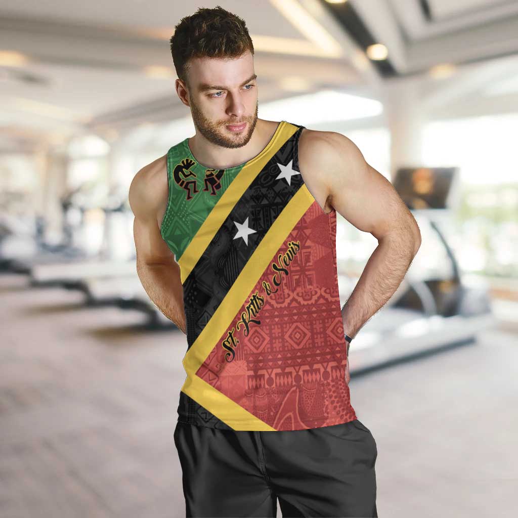 Personalized Saint Kitts and Nevis Culturama Men Tank Top African Pattern - Wonder Print Shop
