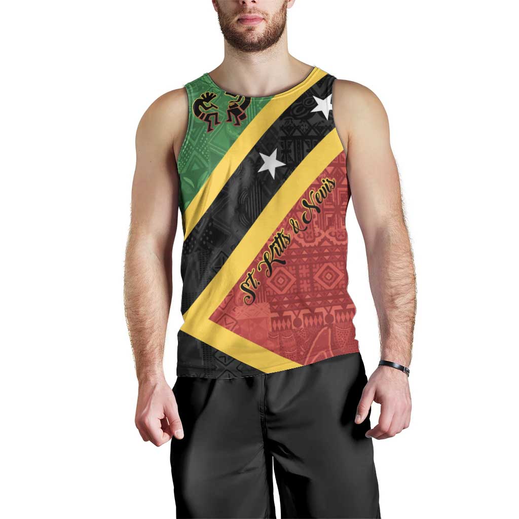 Personalized Saint Kitts and Nevis Culturama Men Tank Top African Pattern - Wonder Print Shop