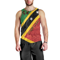 Personalized Saint Kitts and Nevis Culturama Men Tank Top African Pattern - Wonder Print Shop