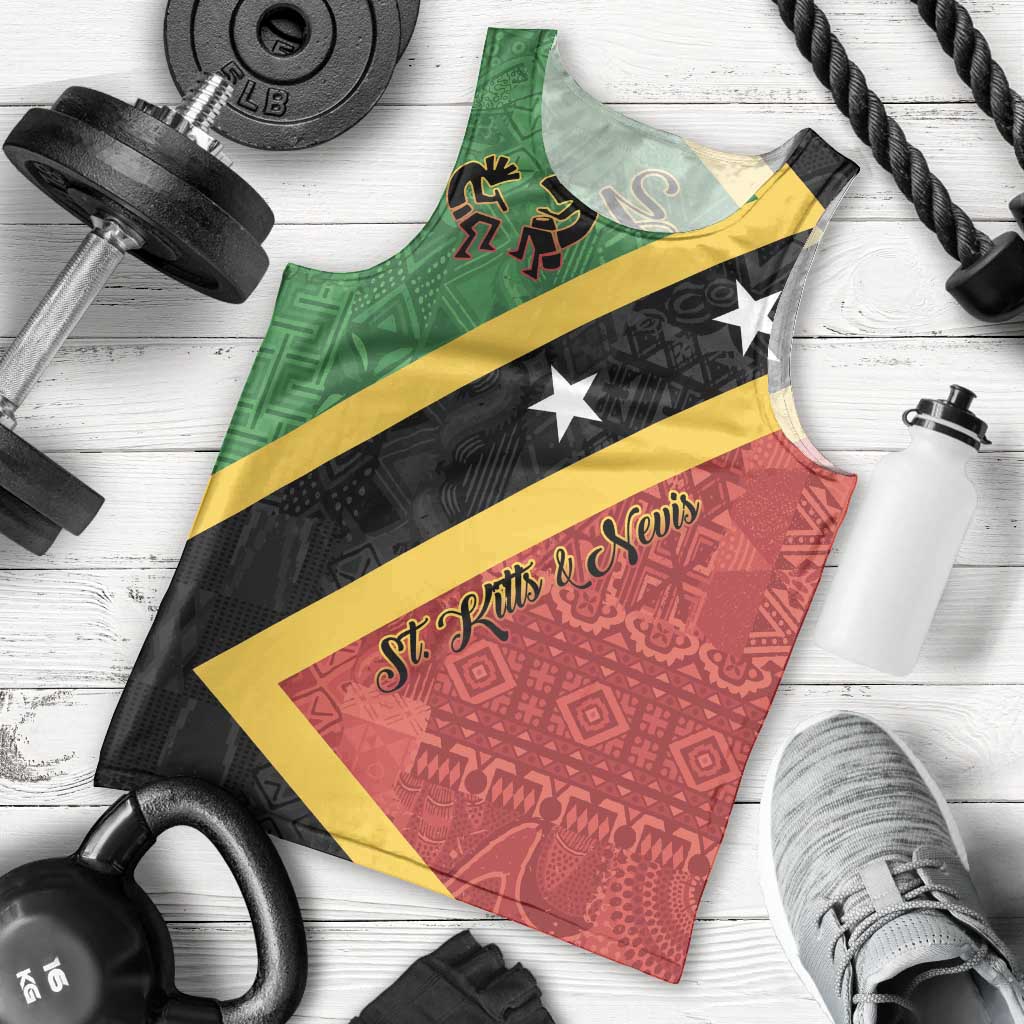 Personalized Saint Kitts and Nevis Culturama Men Tank Top African Pattern - Wonder Print Shop