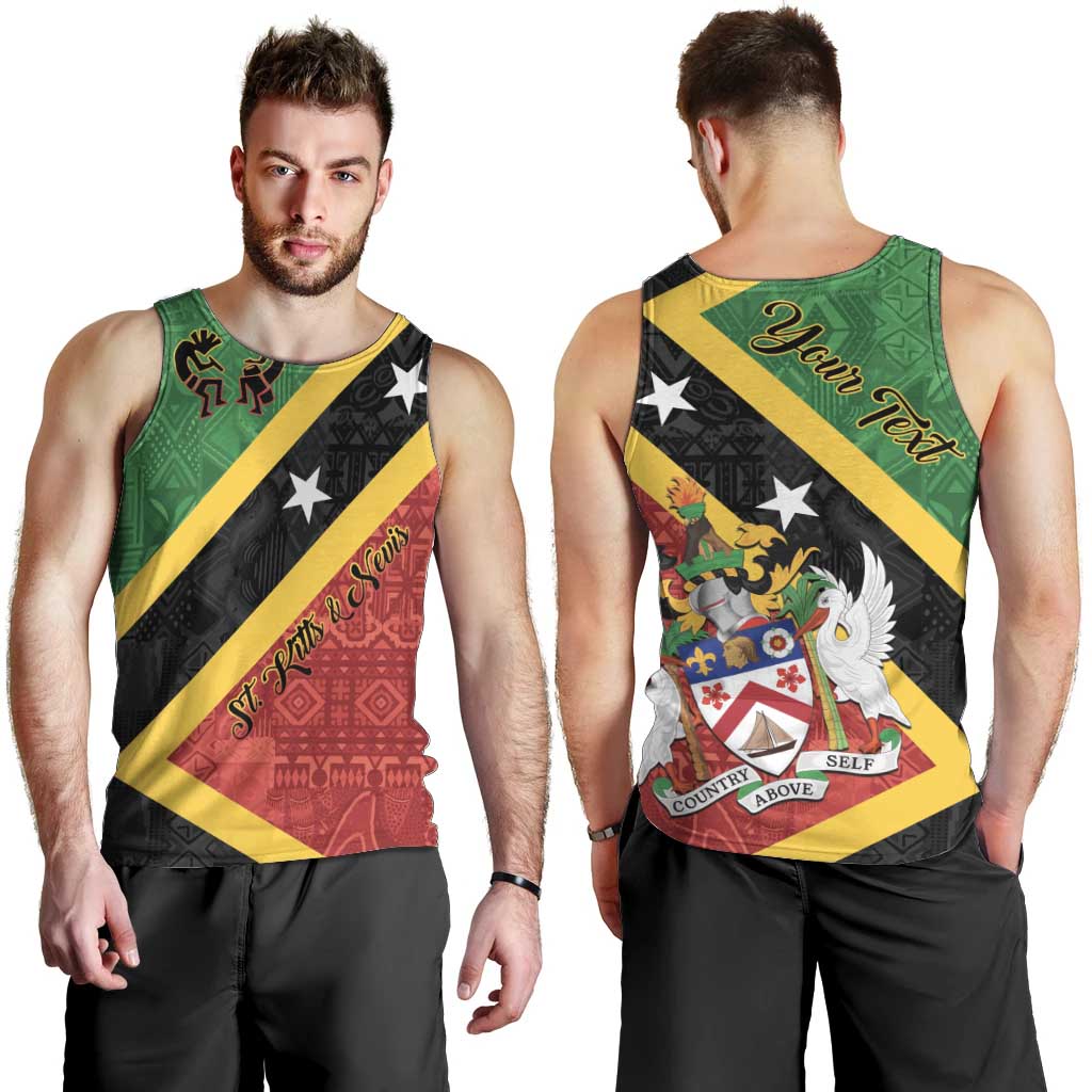 Personalized Saint Kitts and Nevis Culturama Men Tank Top African Pattern - Wonder Print Shop