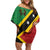 Personalized Saint Kitts and Nevis Culturama Off Shoulder Short Dress African Pattern - Wonder Print Shop