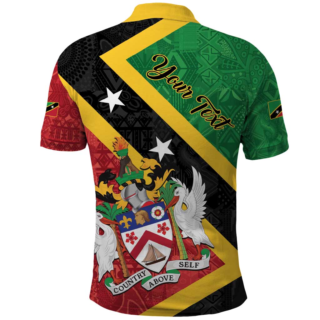 Personalized Saint Kitts and Nevis Culturama Polo Shirt African Pattern - Wonder Print Shop