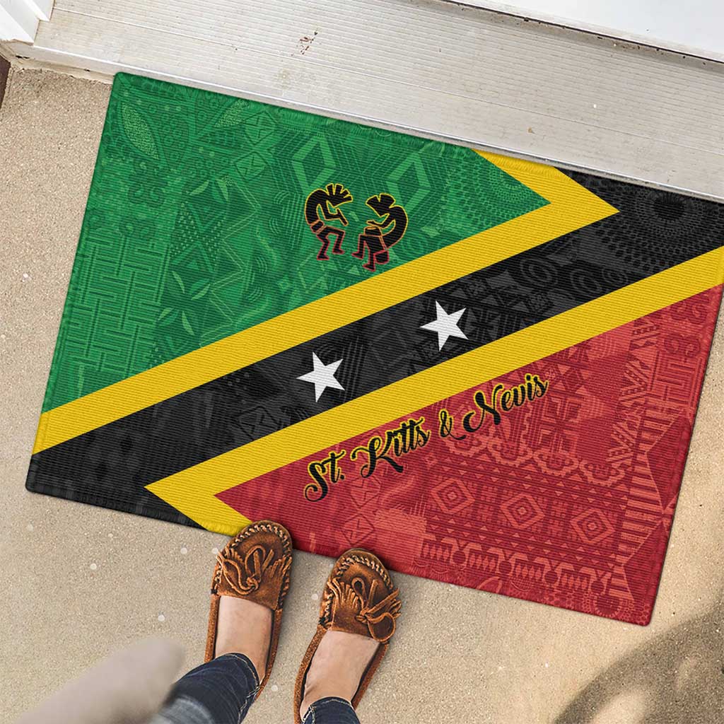 Saint Kitts and Nevis Culturama Rubber Doormat African Pattern - Wonder Print Shop