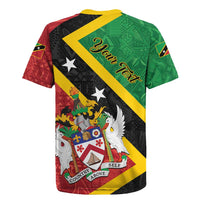 Personalized Saint Kitts and Nevis Culturama Rugby Jersey African Pattern - Wonder Print Shop