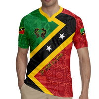 Personalized Saint Kitts and Nevis Culturama Rugby Jersey African Pattern - Wonder Print Shop