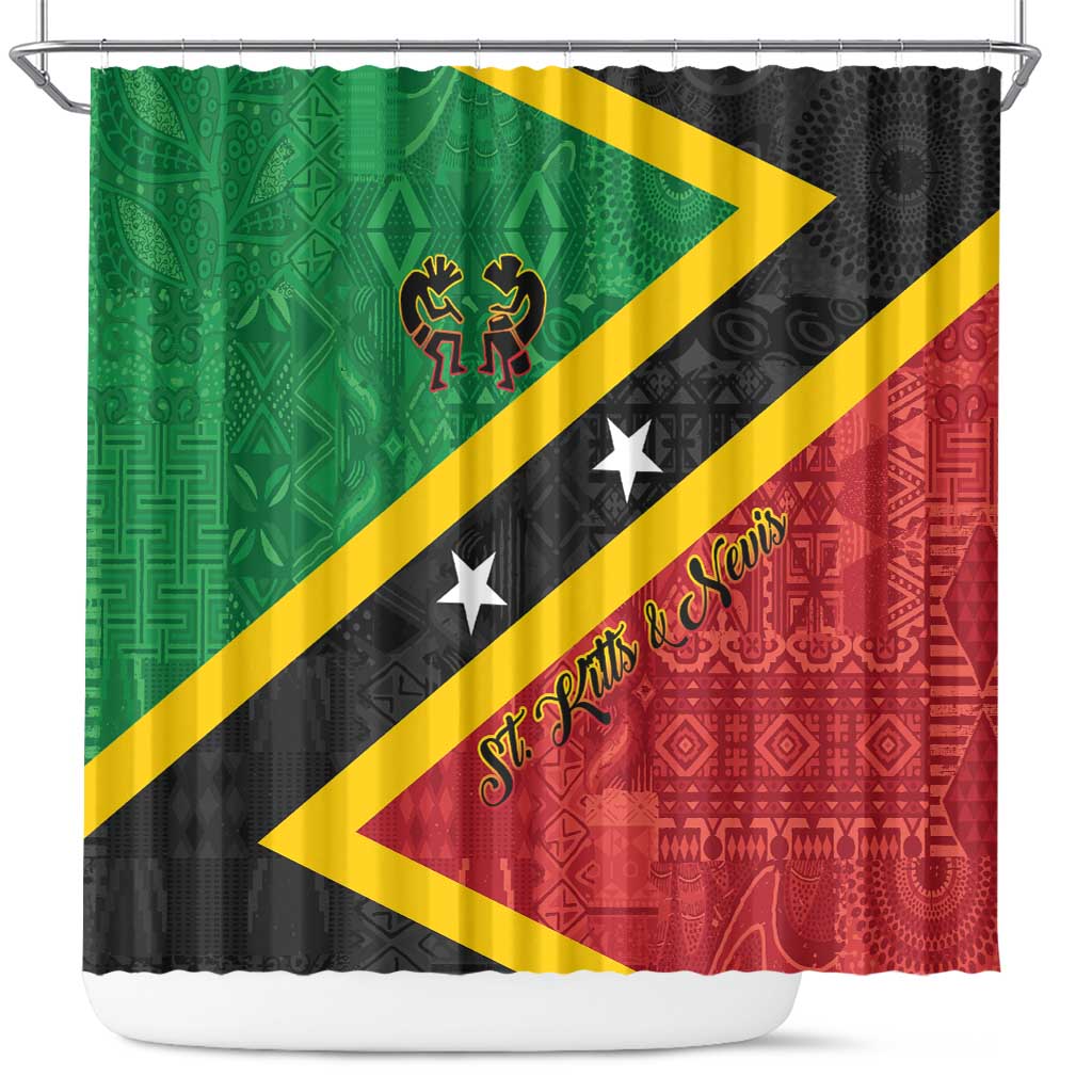 Saint Kitts and Nevis Culturama Shower Curtain African Pattern - Wonder Print Shop
