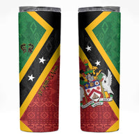 Saint Kitts and Nevis Culturama Skinny Tumbler African Pattern - Wonder Print Shop