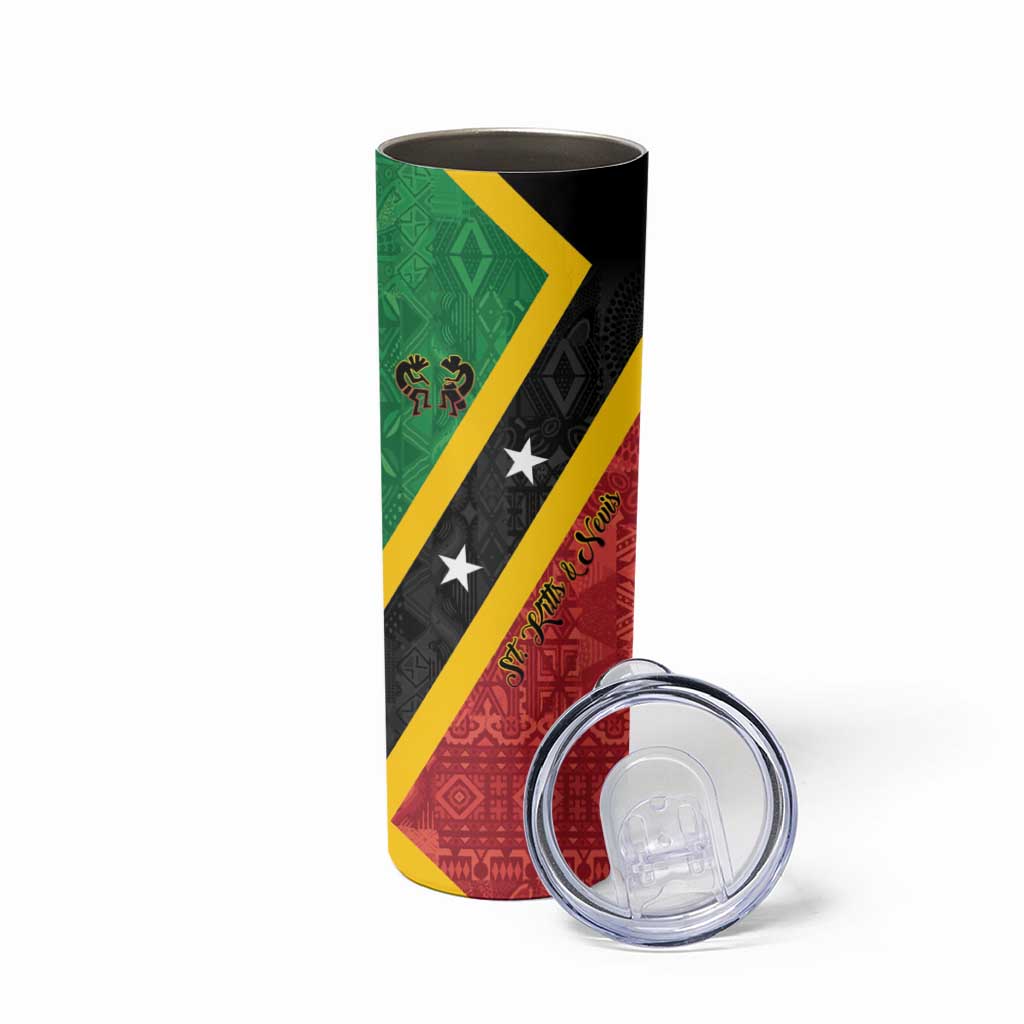 Saint Kitts and Nevis Culturama Skinny Tumbler African Pattern - Wonder Print Shop