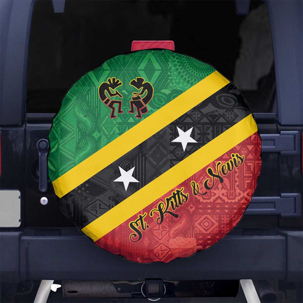 Saint Kitts and Nevis Culturama Spare Tire Cover African Pattern - Wonder Print Shop