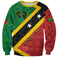Personalized Saint Kitts and Nevis Culturama Sweatshirt African Pattern - Wonder Print Shop