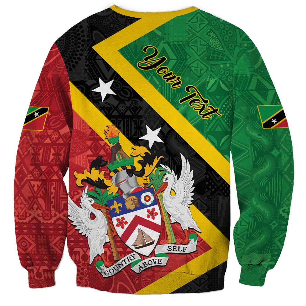 Personalized Saint Kitts and Nevis Culturama Sweatshirt African Pattern - Wonder Print Shop