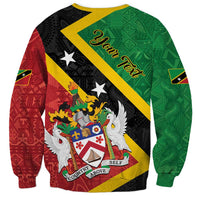 Personalized Saint Kitts and Nevis Culturama Sweatshirt African Pattern - Wonder Print Shop