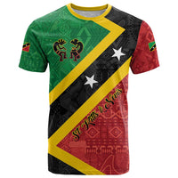 Personalized Saint Kitts and Nevis Culturama T Shirt African Pattern - Wonder Print Shop