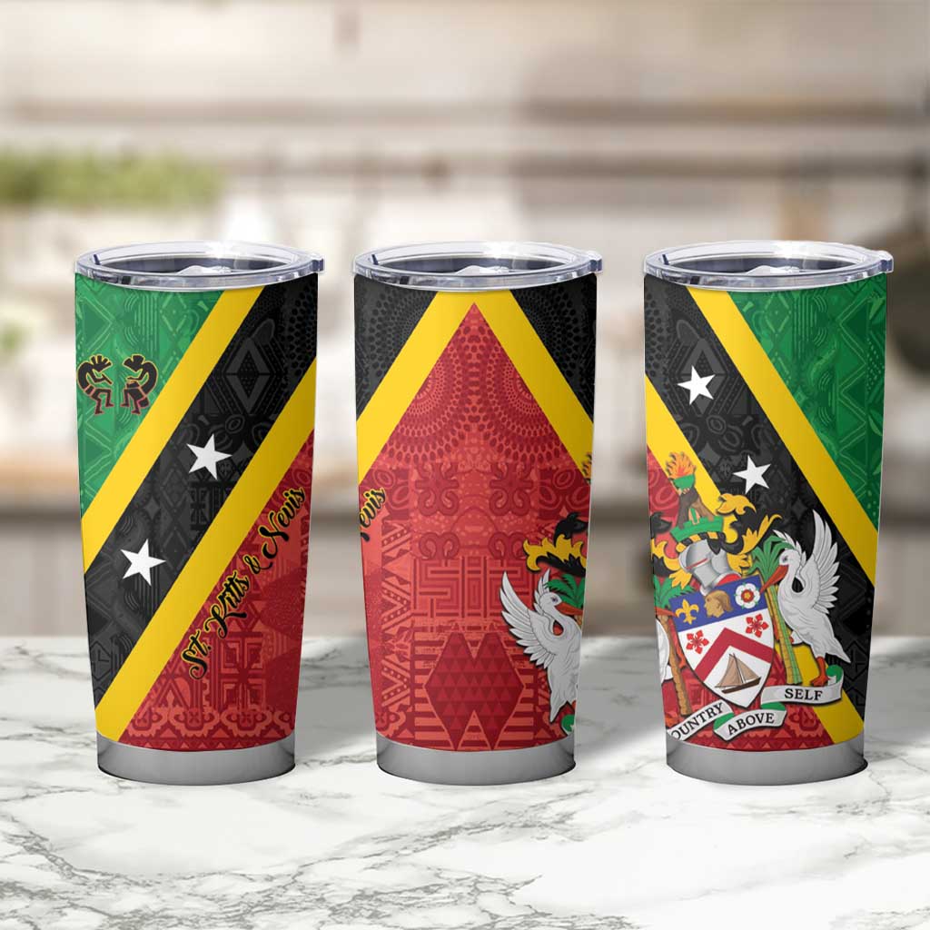 Saint Kitts and Nevis Culturama Tumbler Cup African Pattern - Wonder Print Shop