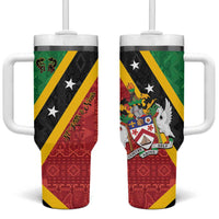 Saint Kitts and Nevis Culturama Tumbler With Handle African Pattern - Wonder Print Shop