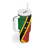 Saint Kitts and Nevis Culturama Tumbler With Handle African Pattern - Wonder Print Shop