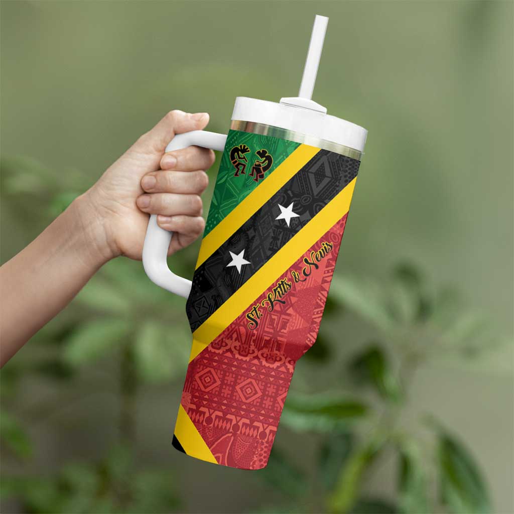 Saint Kitts and Nevis Culturama Tumbler With Handle African Pattern - Wonder Print Shop