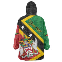 Personalized Saint Kitts and Nevis Culturama Wearable Blanket Hoodie African Pattern - Wonder Print Shop